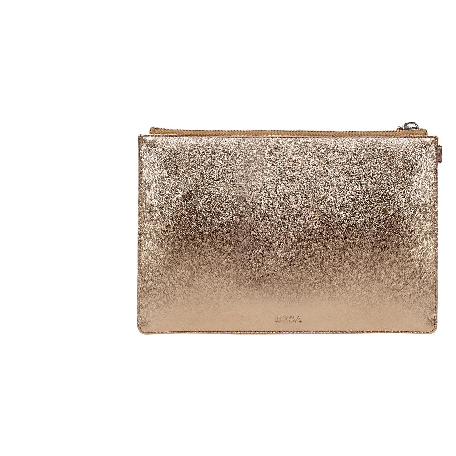 Pembe Oklu Kadın Deri Clutch 1010025829002