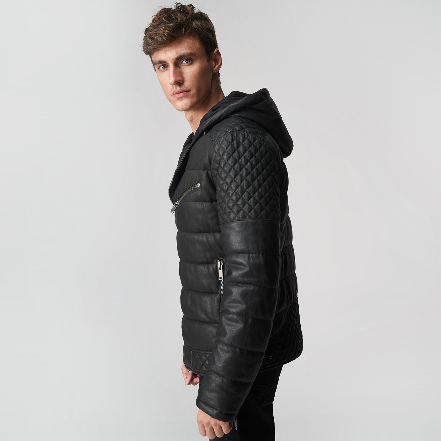Siyah Danio Erkek Deri Biker Mont 1010025312002