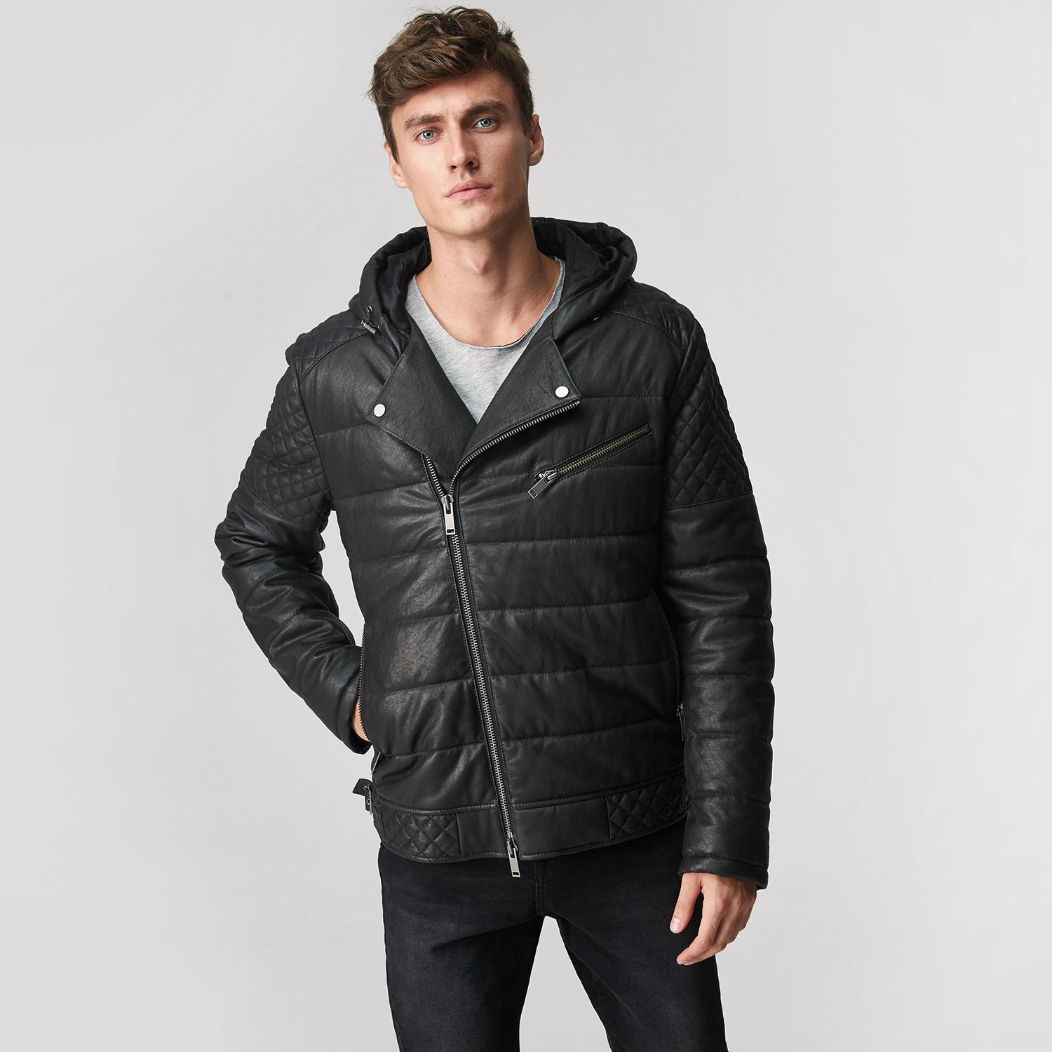 Siyah Danio Erkek Deri Biker Mont 1010025312002