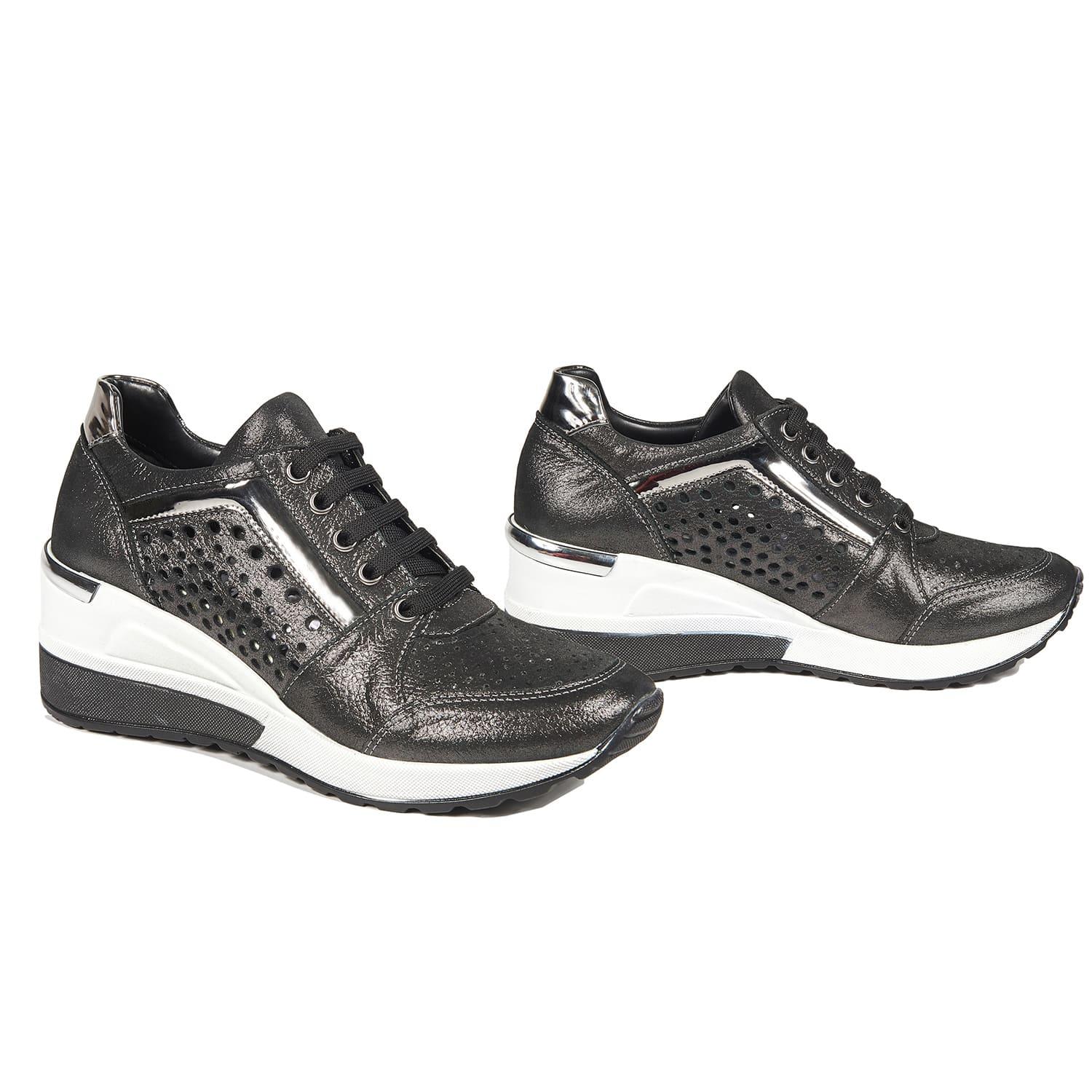 Gri Roland Kadın Deri Spor Ayakkabı 2010042694008