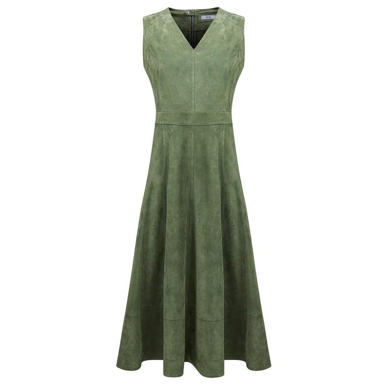 Yeşil Lambertia Kadın Süet Elbise 1010026523001