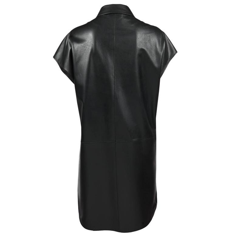 Trella Kadın Deri Gömlek Elbise 1010026413003