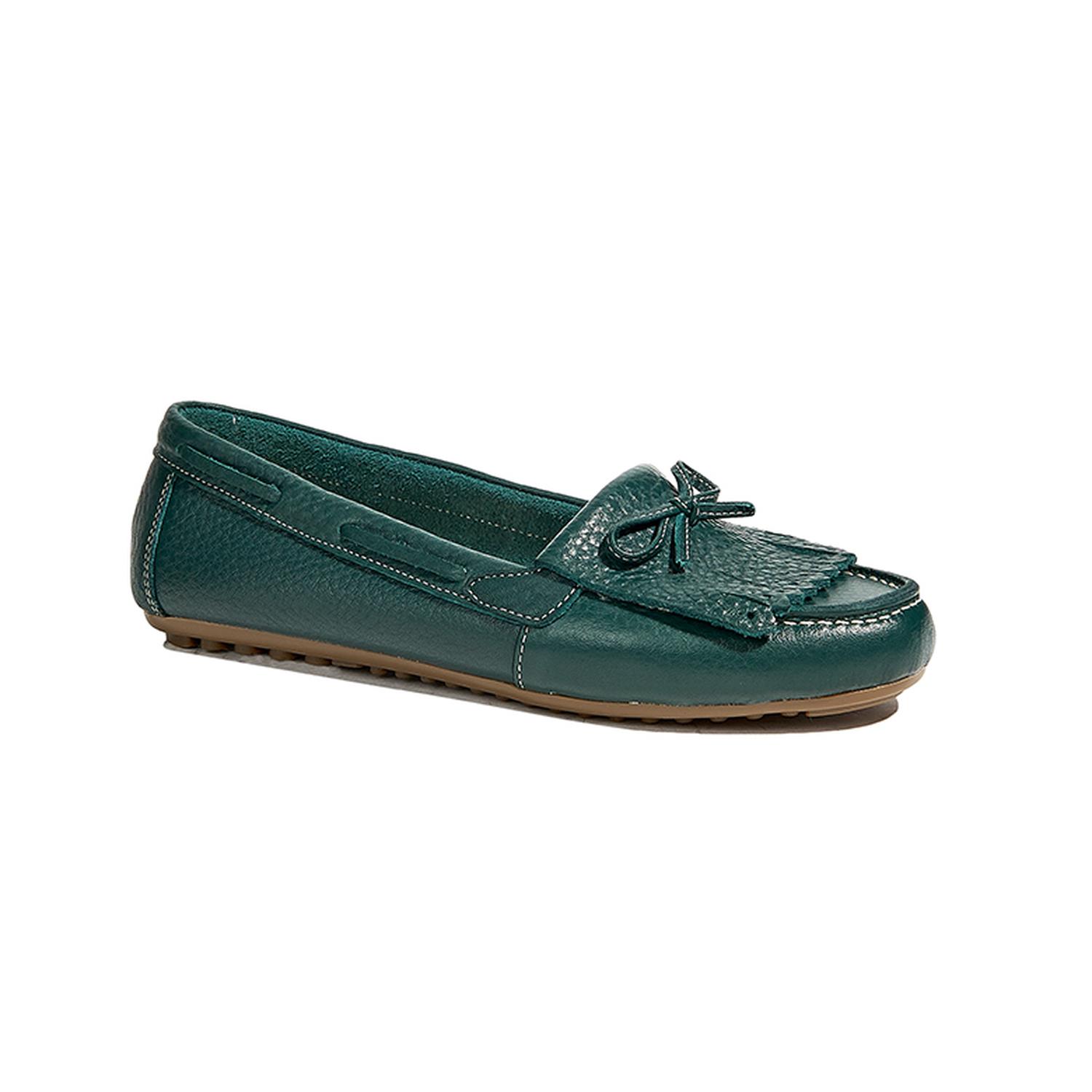 Yeşil Emma Kadın Deri Loafer 2010044080062
