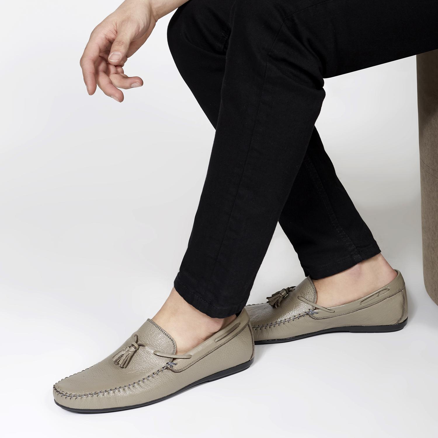 Gri Sarcio Erkek Deri Loafer 2010044082017