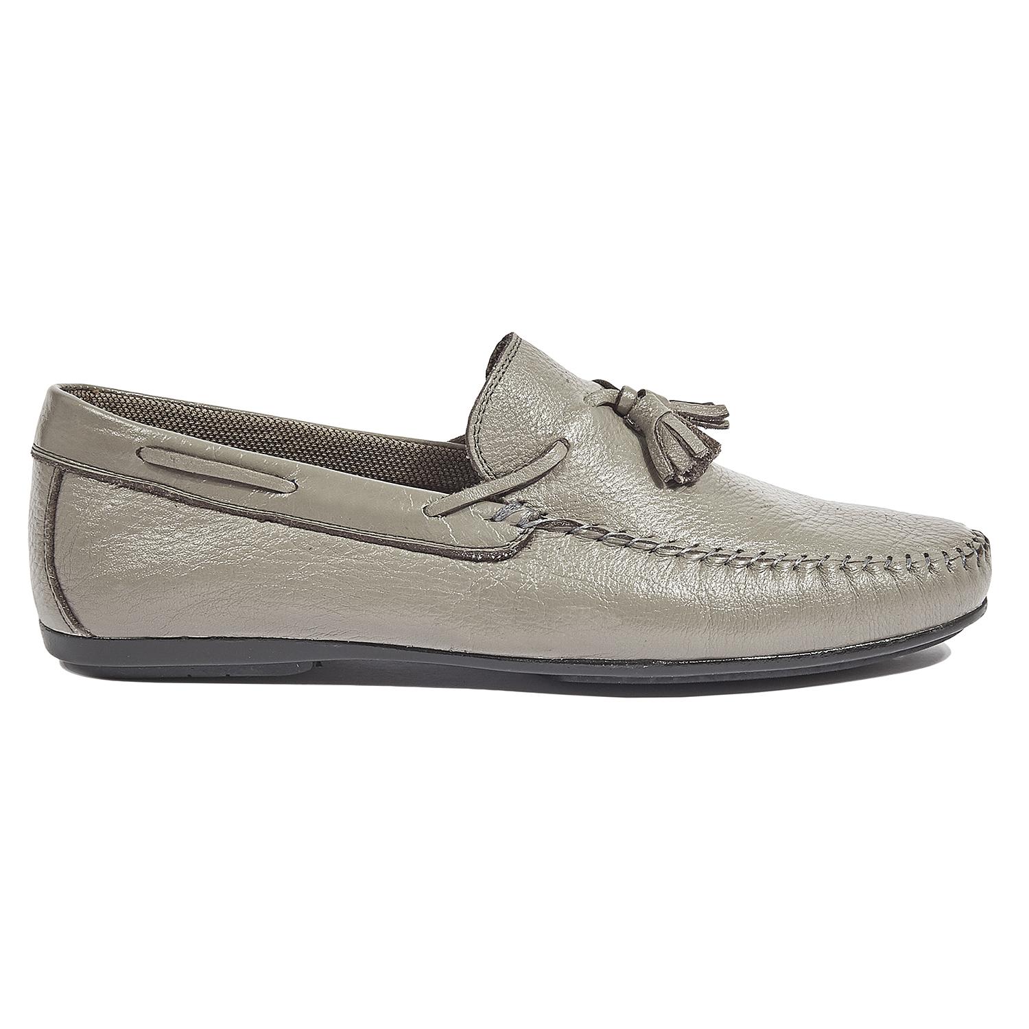 Gri Sarcio Erkek Deri Loafer 2010044082017