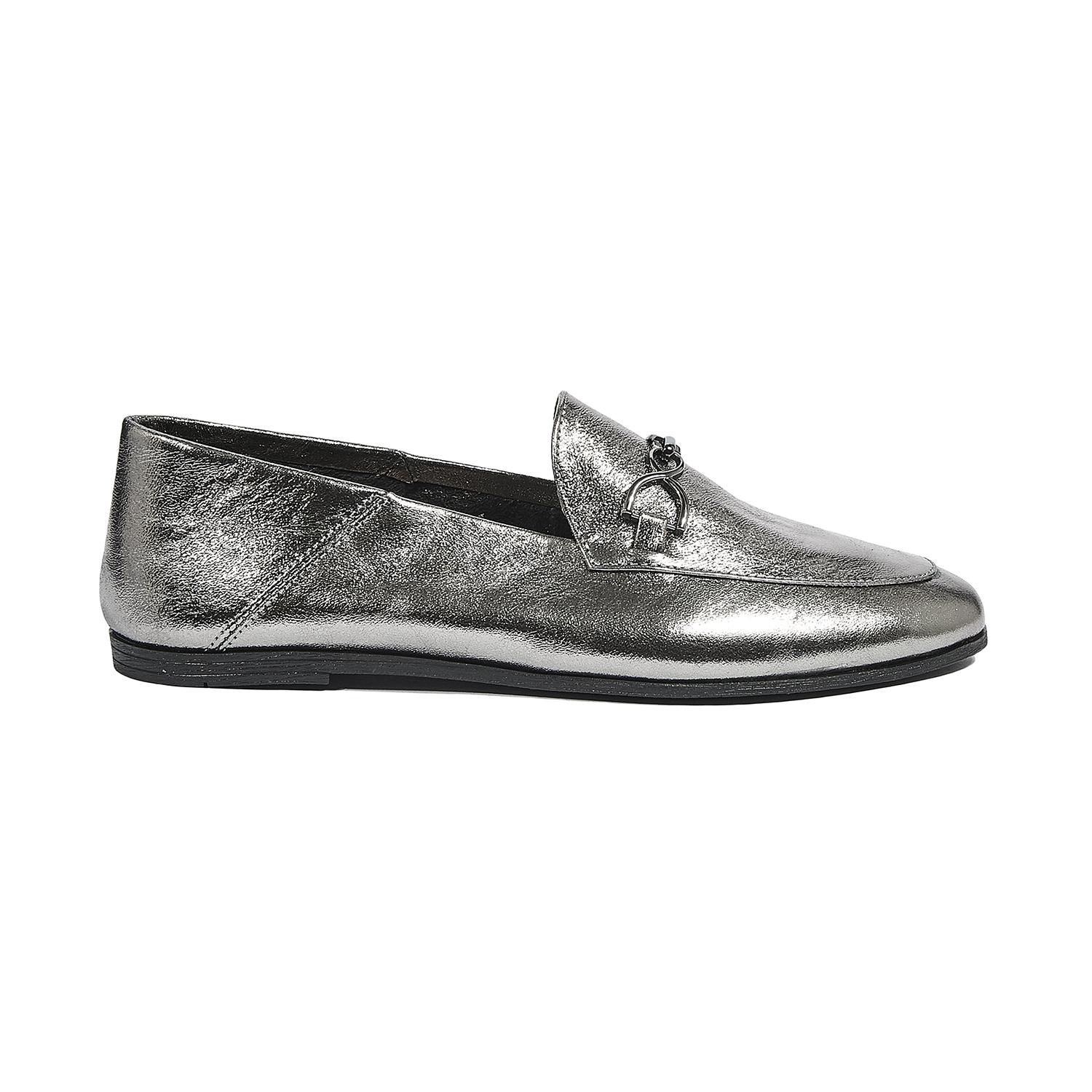 Gümüş Sergio Kadın Deri Loafer 2010044125011