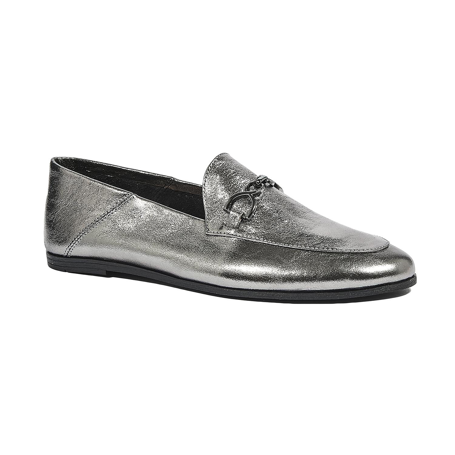 Gümüş Sergio Kadın Deri Loafer 2010044125011