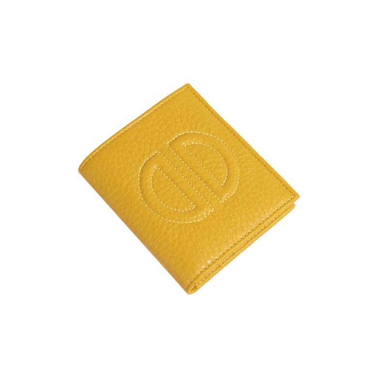 Sarı D Logolu Kadın Deri Cüzdan 1010026354008