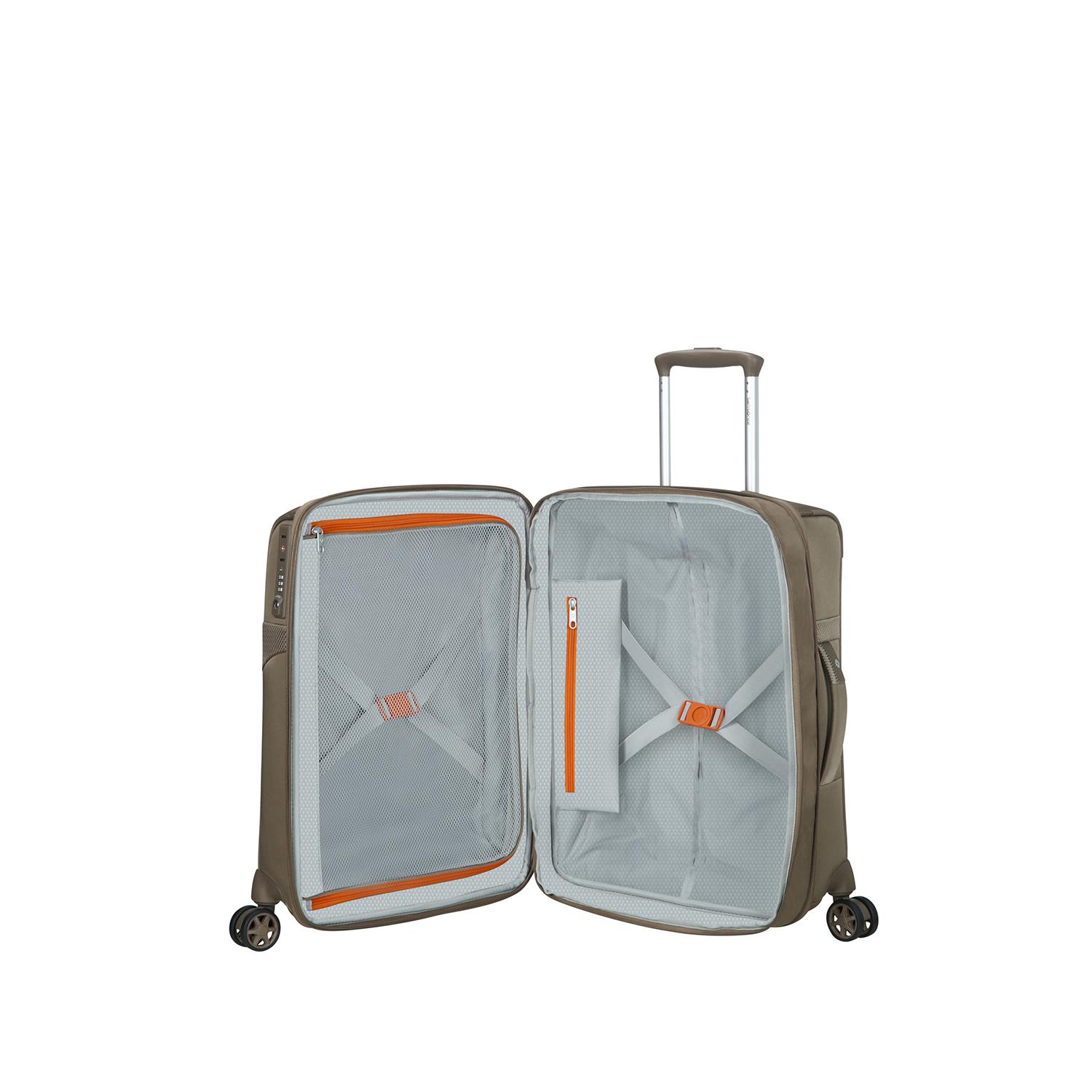 Samsonite Duopack - 4 Tekerlekli Körüklü İki Bölmeli Kabin Boy Valiz 55cm 2010045816001