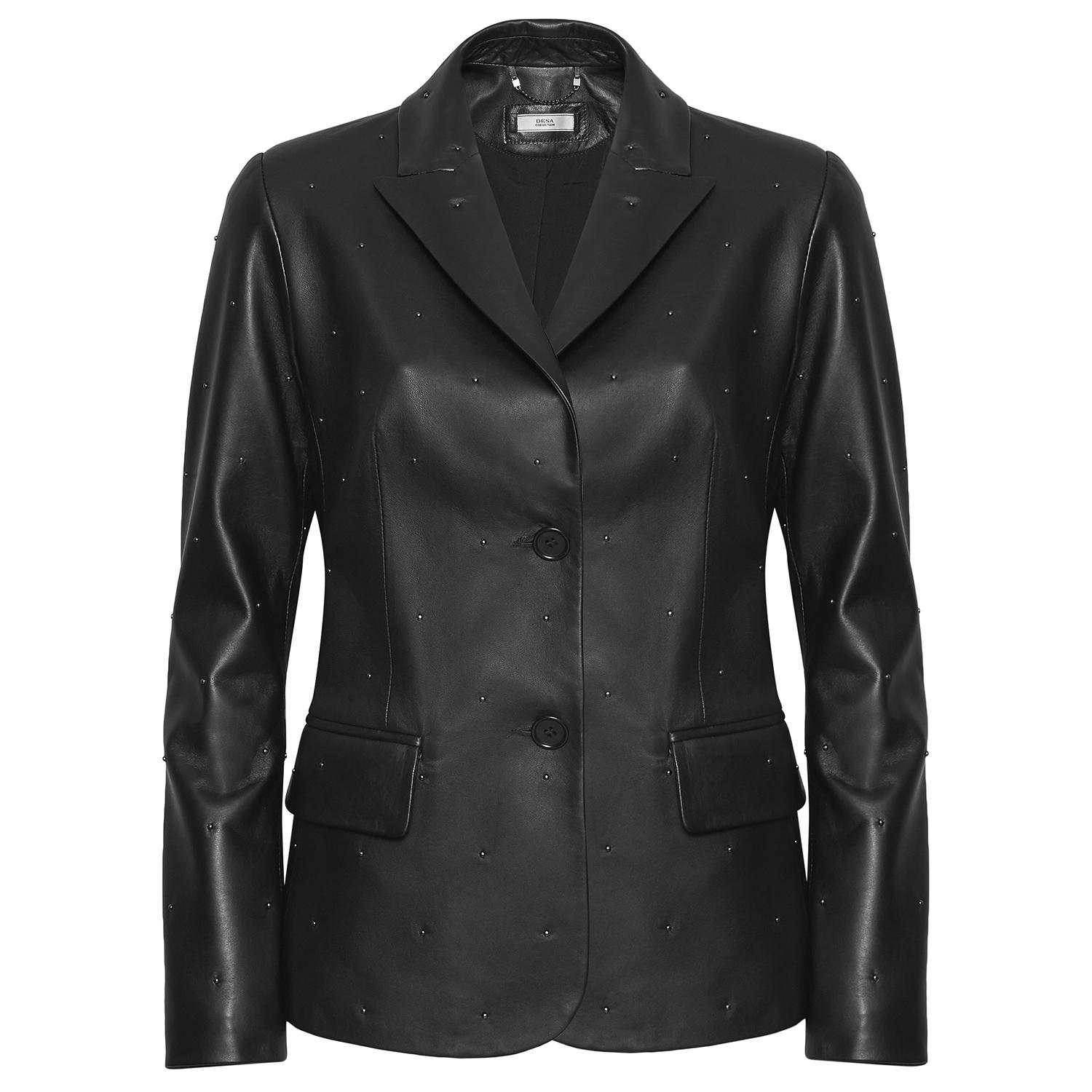 Anna Kadın Troklu Blazer Deri Ceket 1010029949002