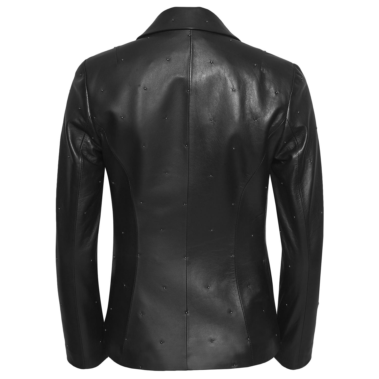 Anna Kadın Troklu Blazer Deri Ceket 1010029949002