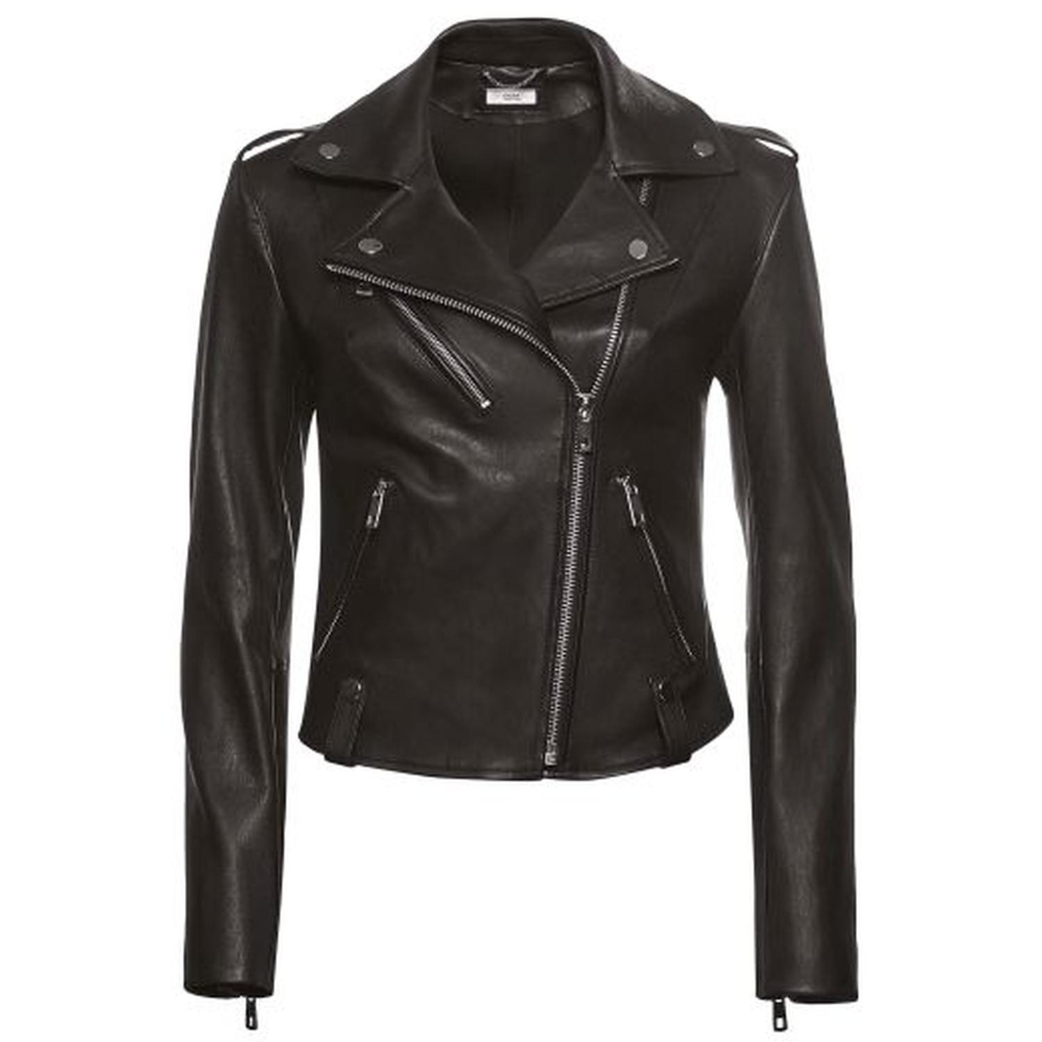 Dessey Kadın Deri Streç Biker Ceket 1010030042005