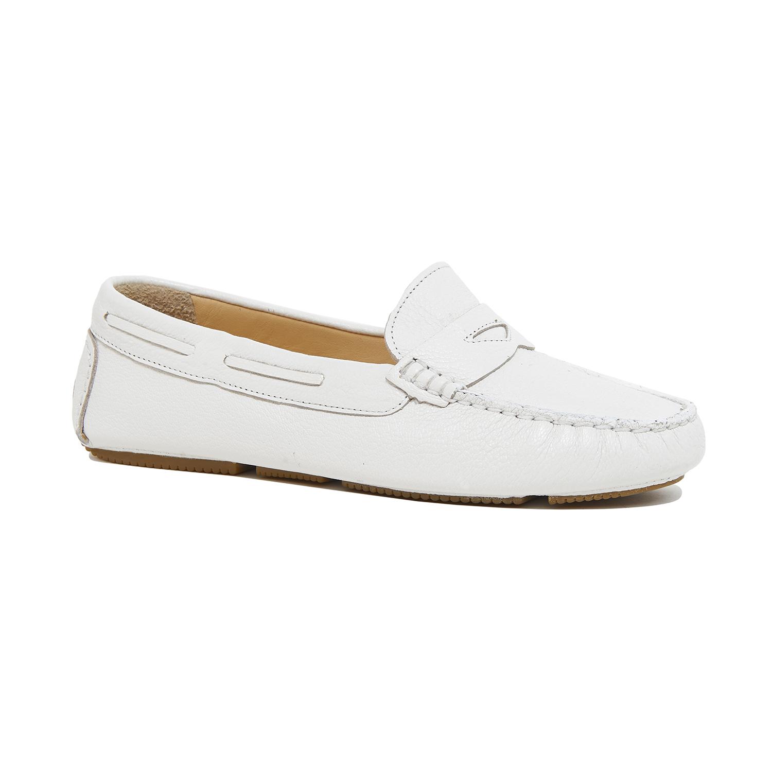 Beyaz Comfy Kadın Deri Loafer 2010046077021