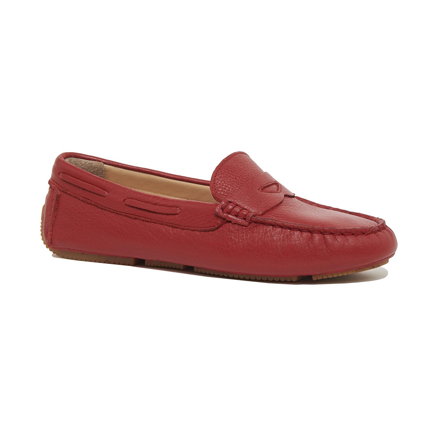 Kırmızı Comfy Kadın Deri Loafer 2010046077016