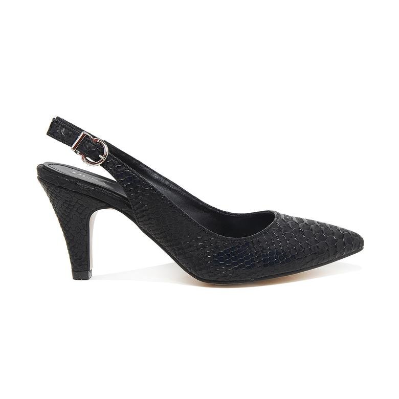 Siyah Glaze Kadın Klasik Ayakkabı 2010046120009