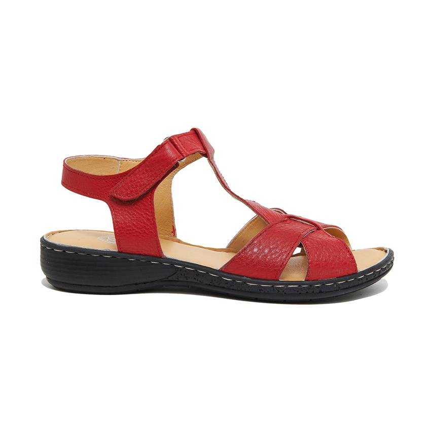 Kırmızı Pietra Kadın Deri Sandalet 2010046250018