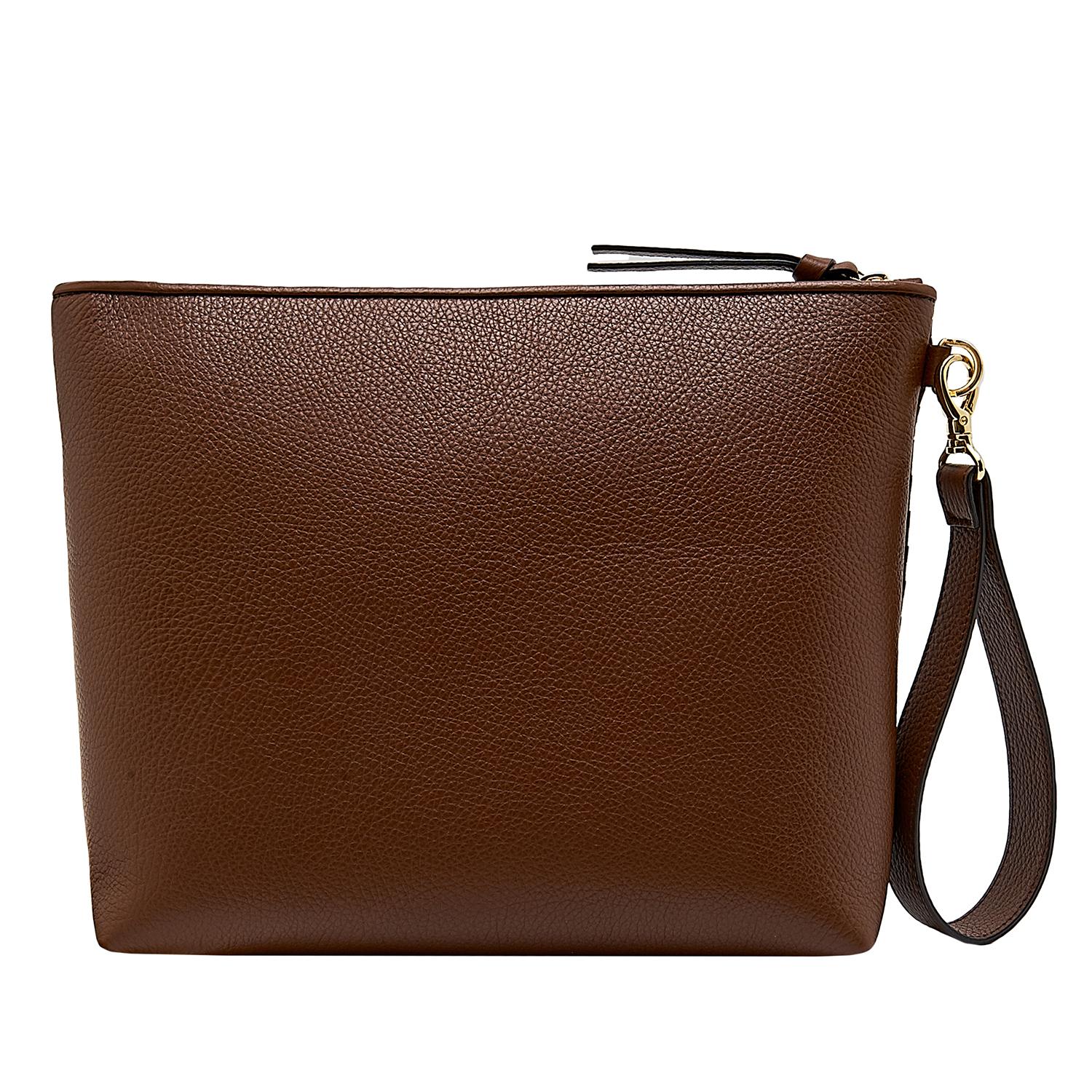 Kadın Örgülü Deri Clutch Çanta 1010025766003