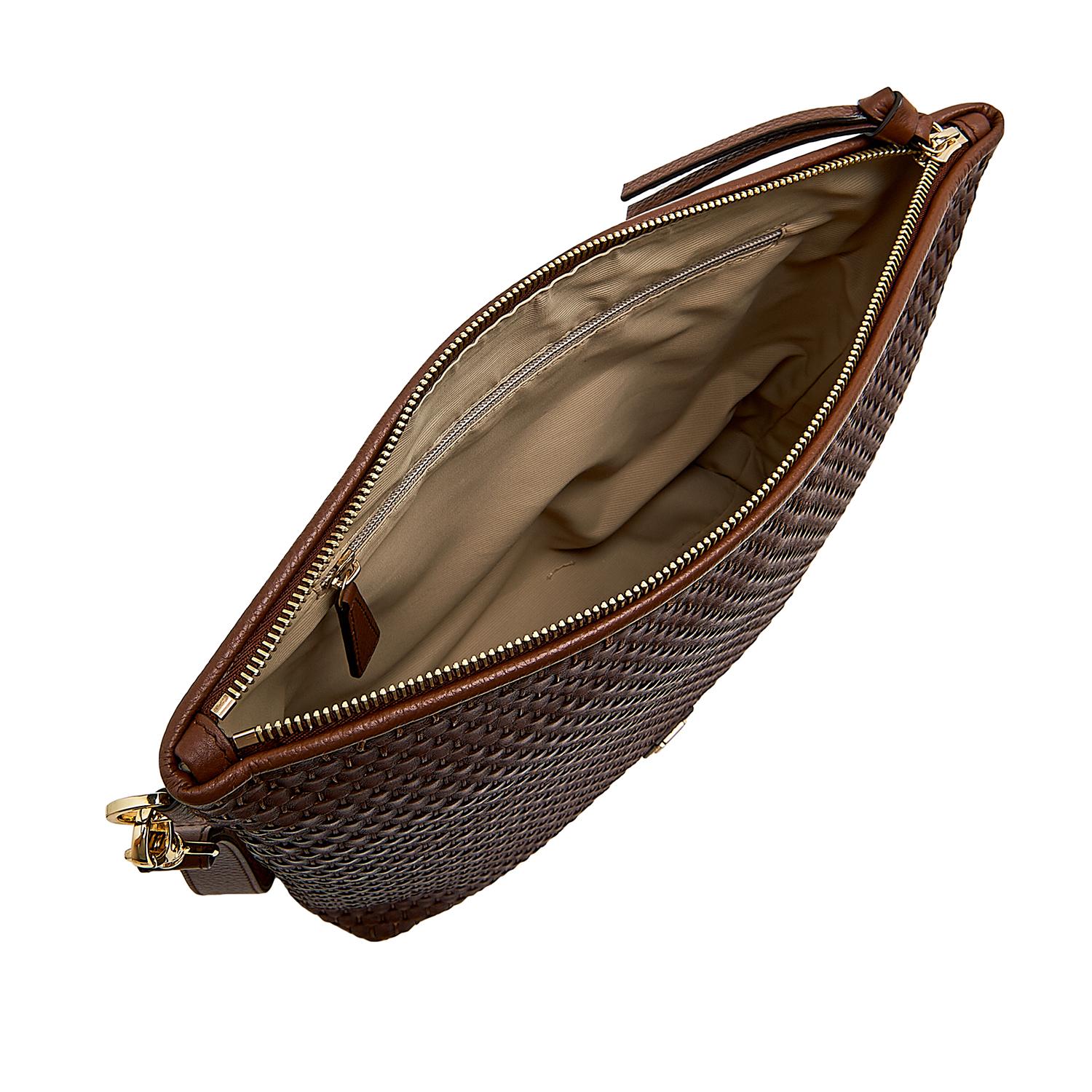 Kadın Örgülü Deri Clutch Çanta 1010025766003