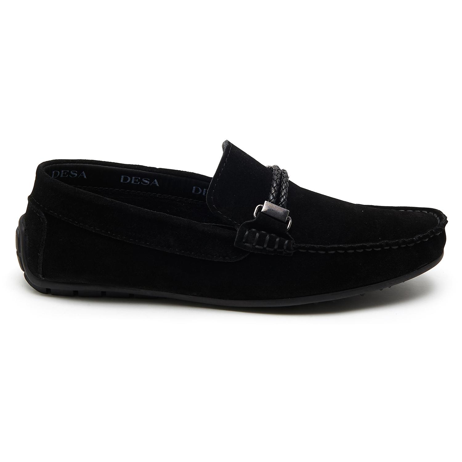 Siyah Renzo Erkek Süet Loafer 2010046212011