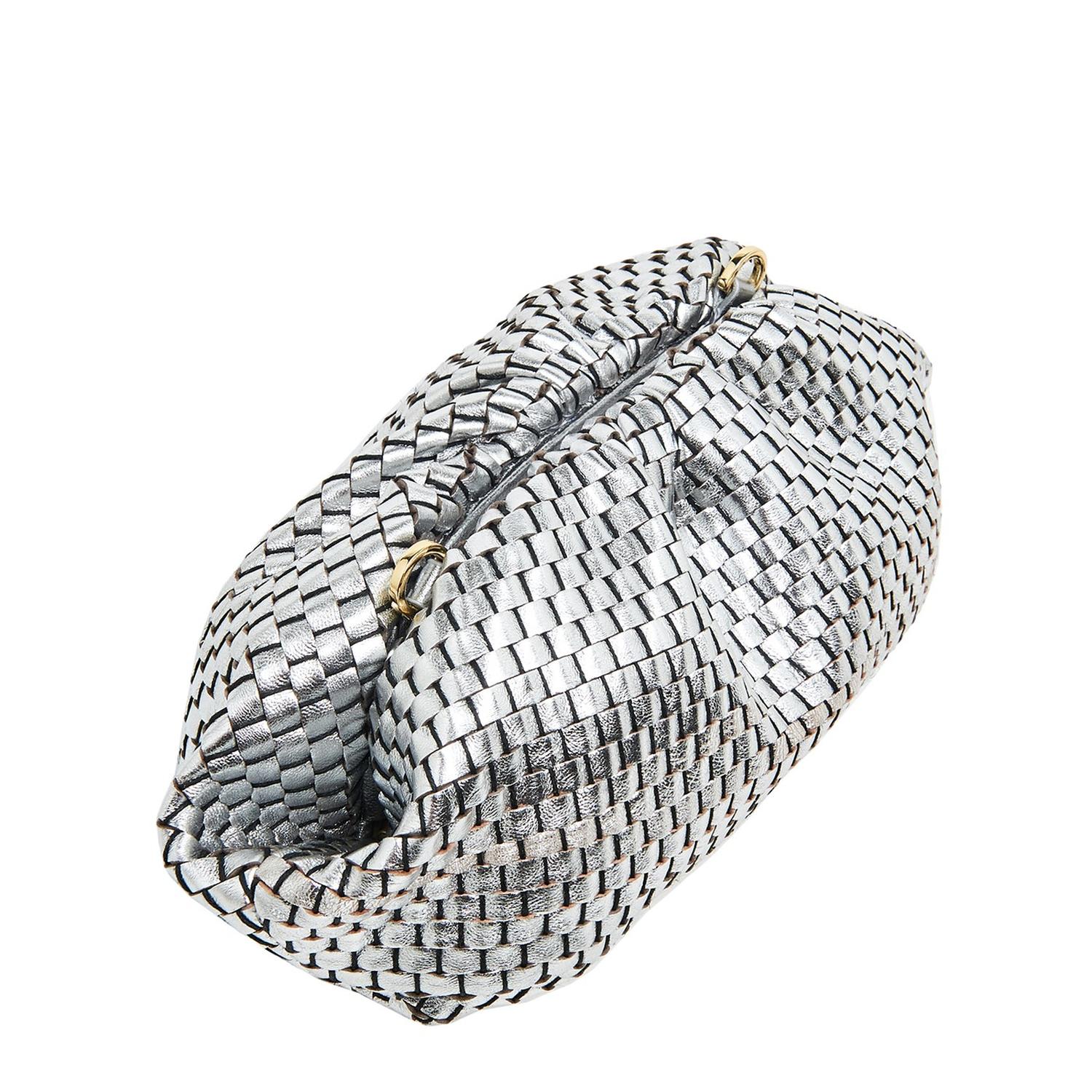 Azure Kadın Omuz Askılı Örgü Deri Clutch 1010030558005