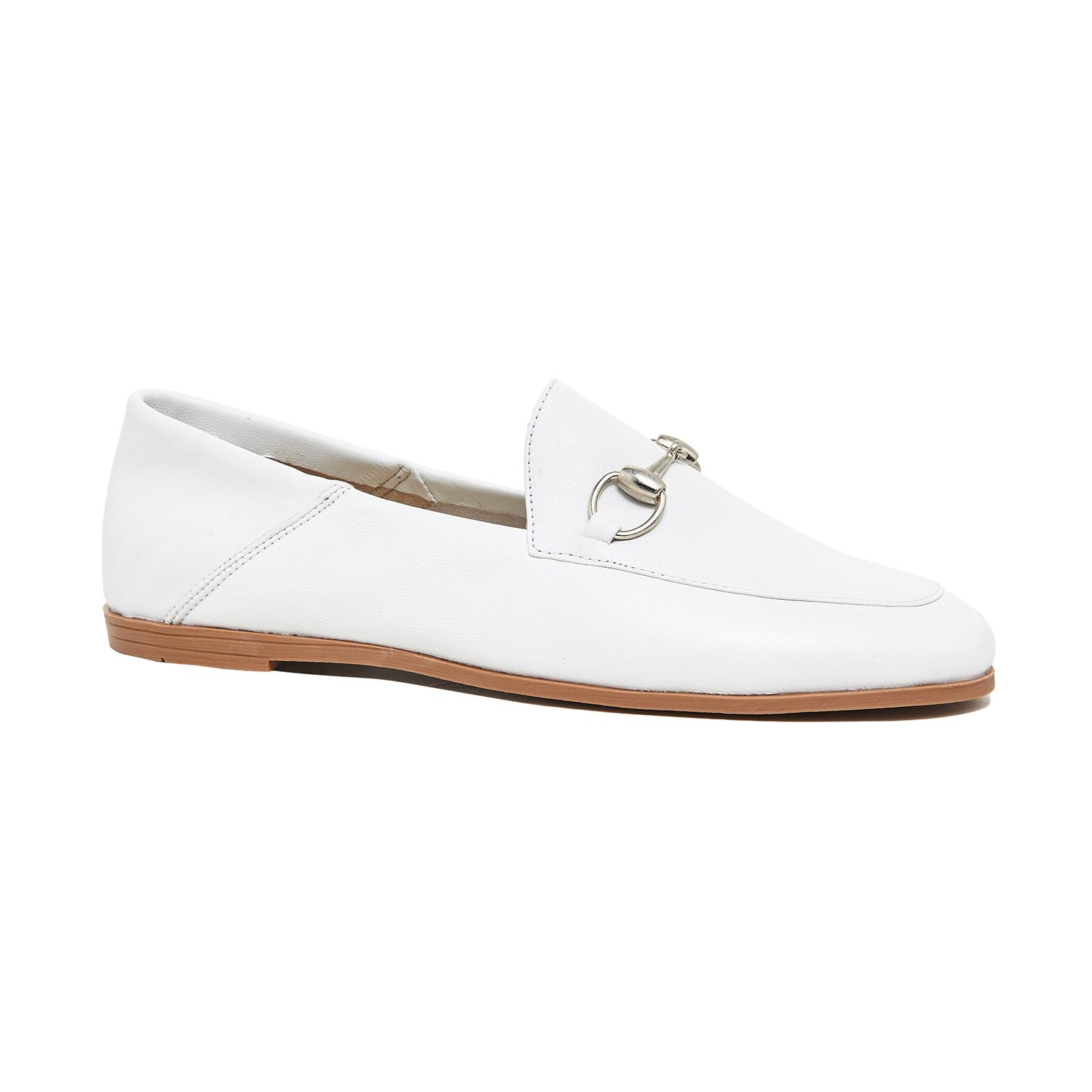 Beyaz Myles Kadın Deri Loafer 2010045909014