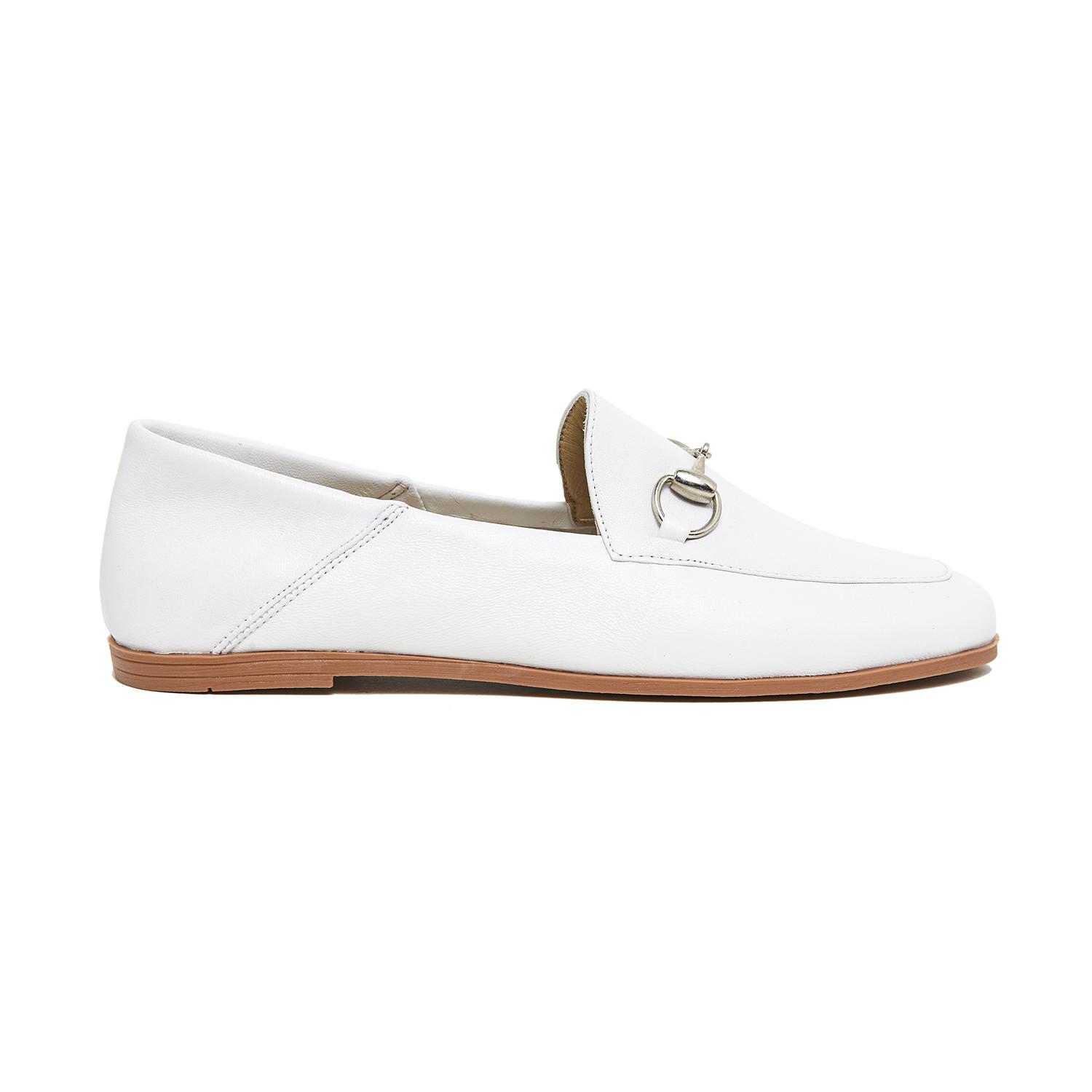 Beyaz Myles Kadın Deri Loafer 2010045909014