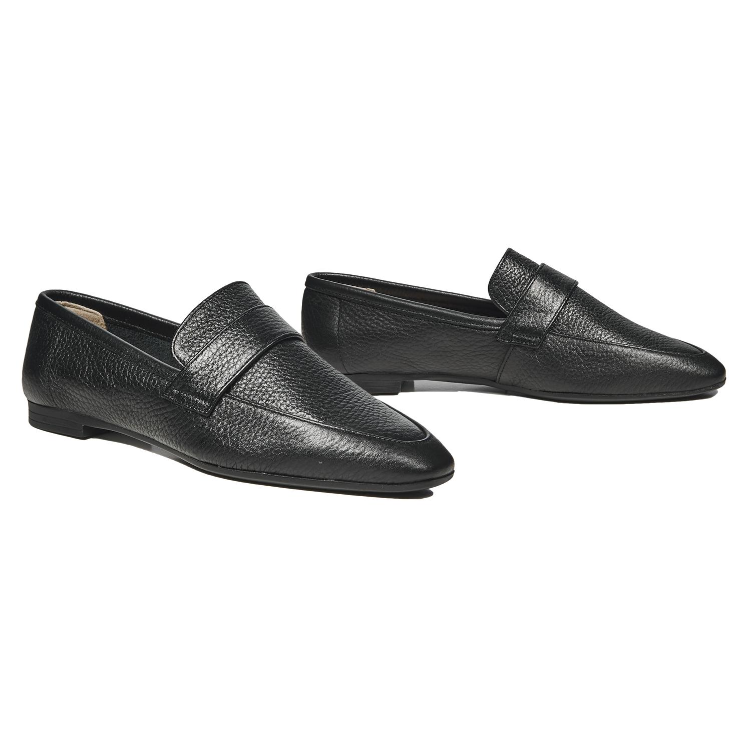Siyah Fulvia Kadın Deri Loafer 2010044136001