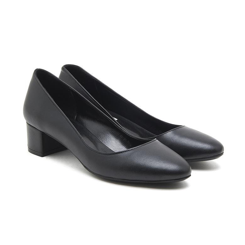 Siyah Carine Kadın Deri Klasik Ayakkabı 2010046689001