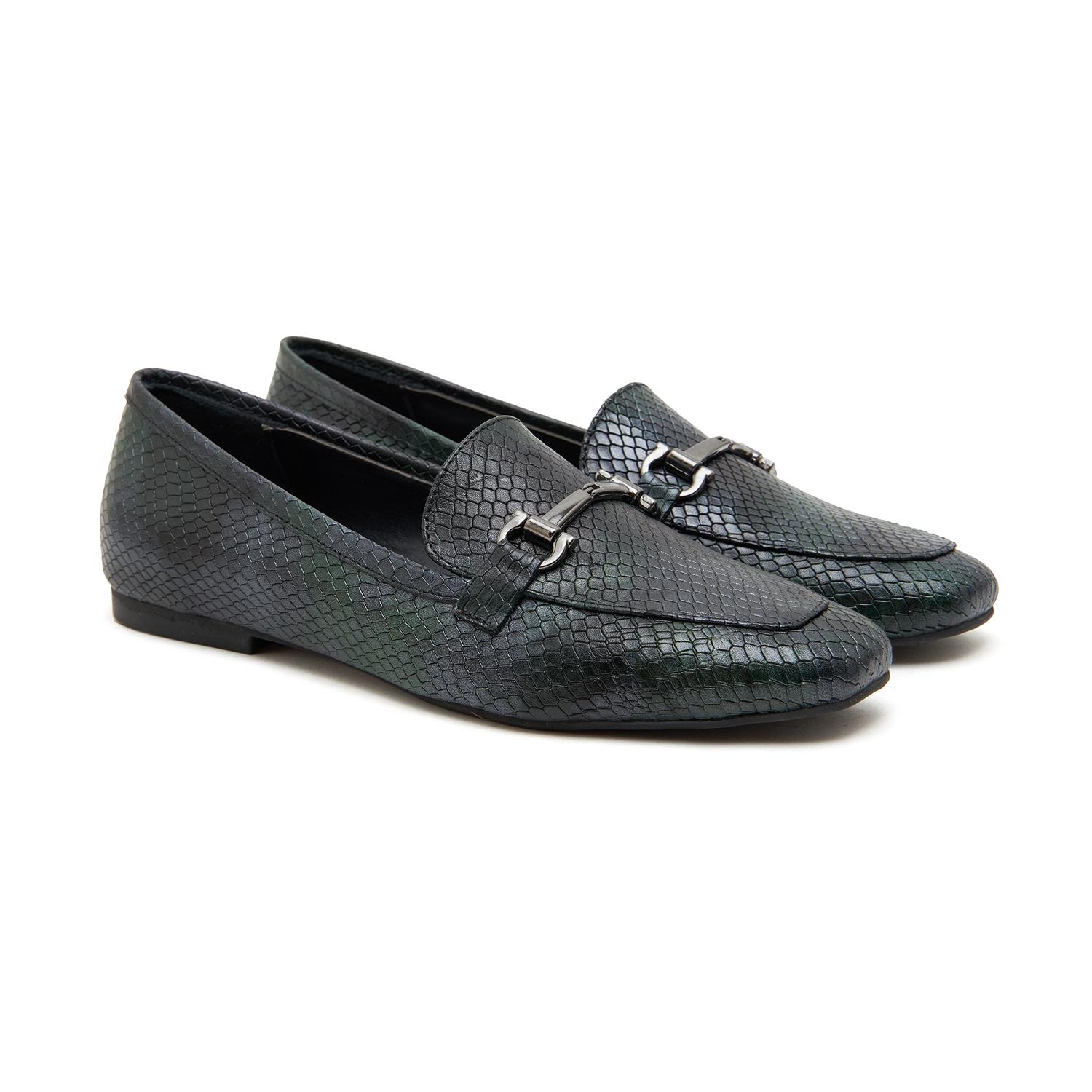 Yeşil Ceonne Kadın Deri Loafer 2010046941008