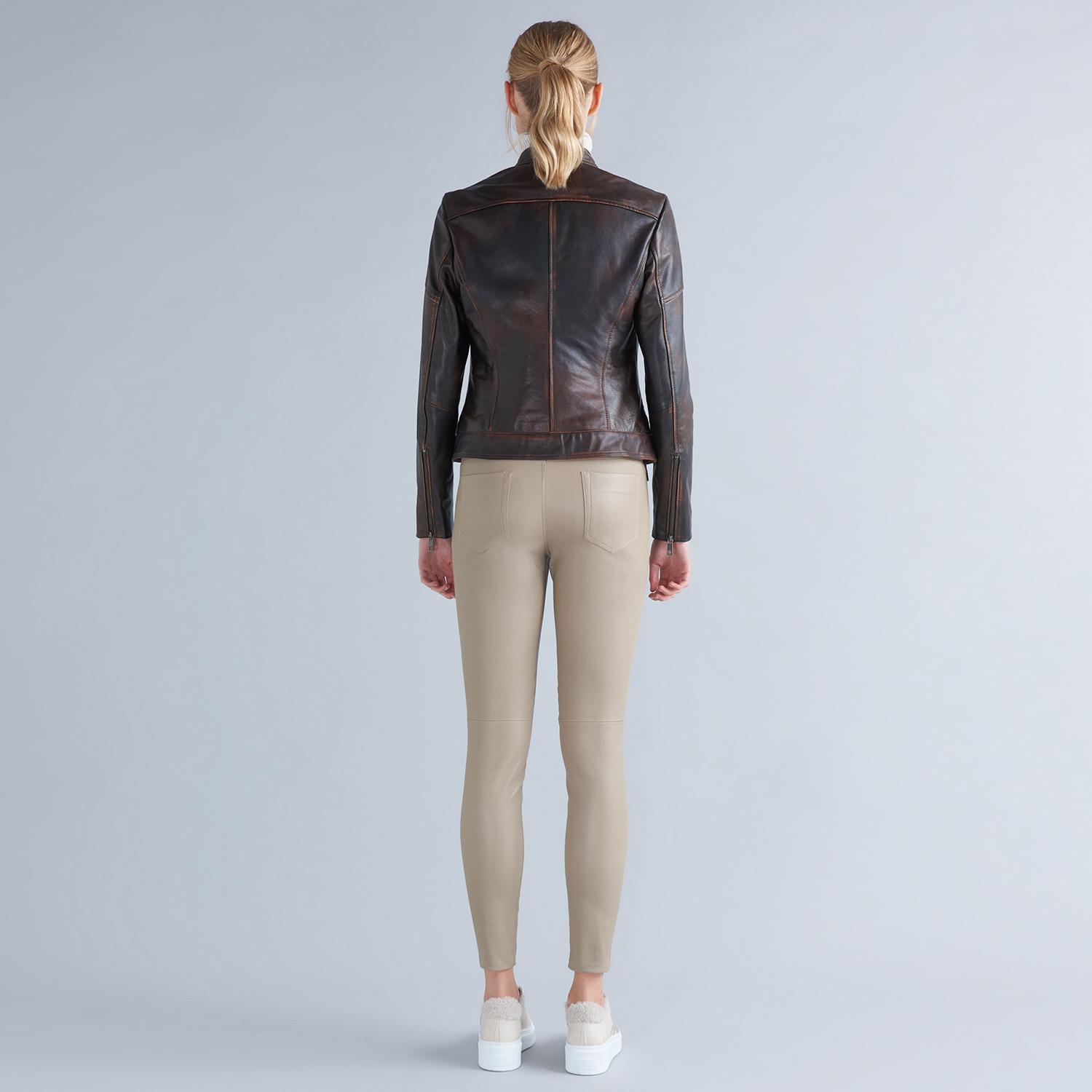 Roisin Kadın Deri Stretch Pantolon 1010028580009