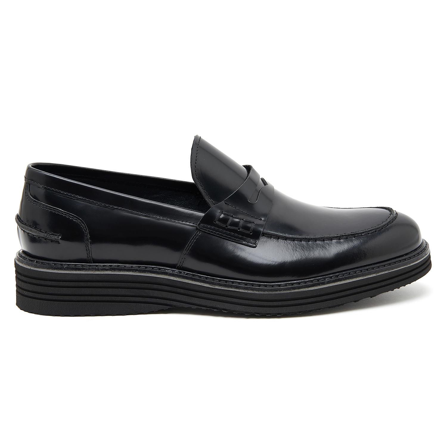 Siyah Gian Erkek Deri Loafer 2010047025007