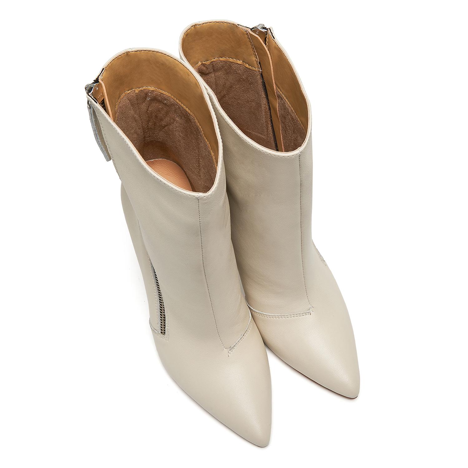 Beyaz Blatt Kadın Deri Bootie 2010046835006