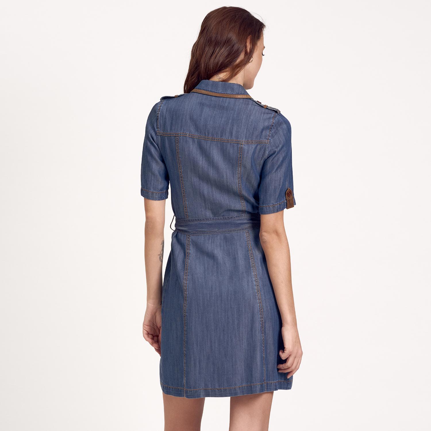 Kadın Gömlek Yakalı Denim Elbise 1010020574003