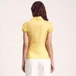 Sarı Kadın İpek Gömlek 1010007309003