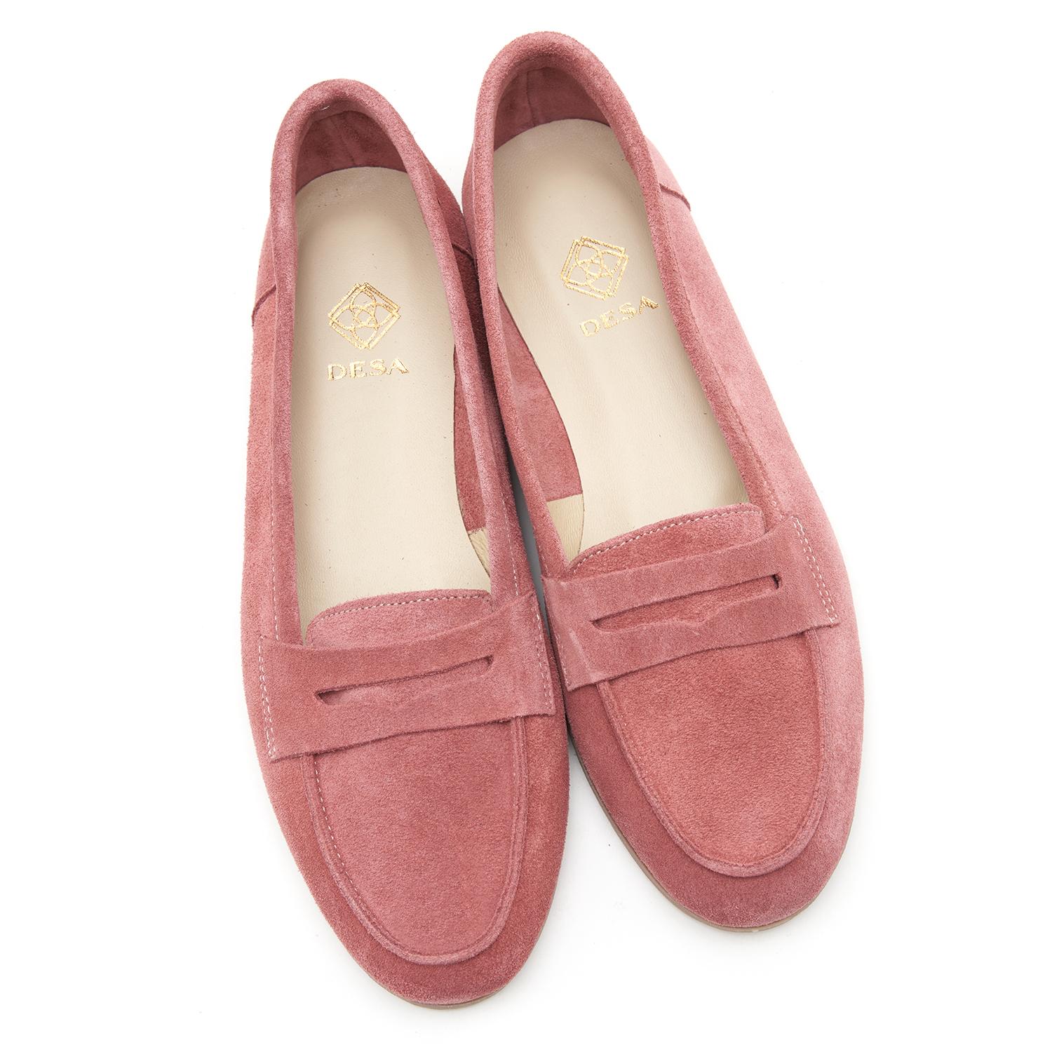 Kırmızı Havana Kadın Süet Loafer 2010047126024