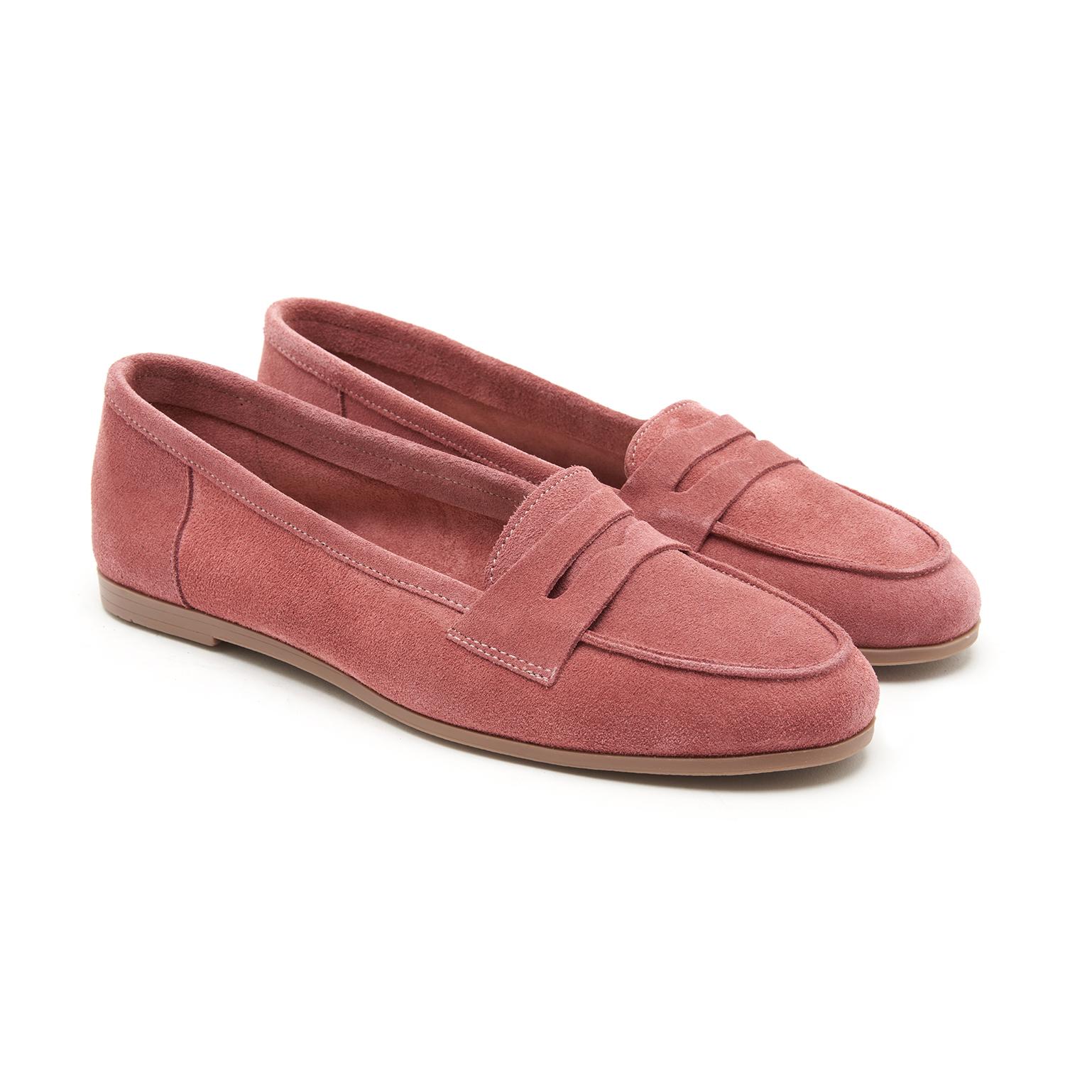 Kırmızı Havana Kadın Süet Loafer 2010047126024