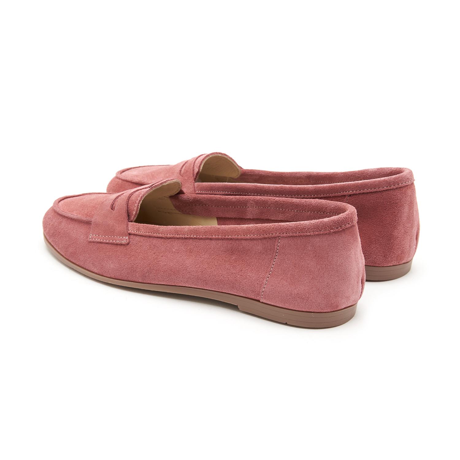 Kırmızı Havana Kadın Süet Loafer 2010047126024