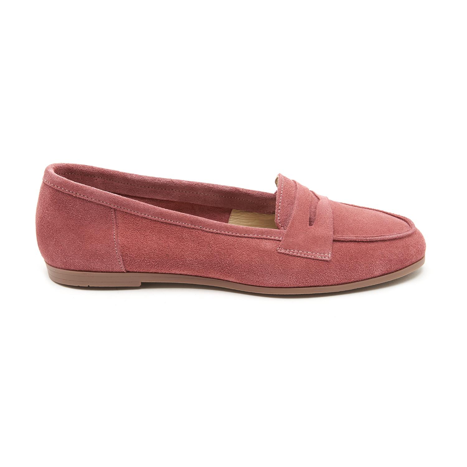 Kırmızı Havana Kadın Süet Loafer 2010047126024