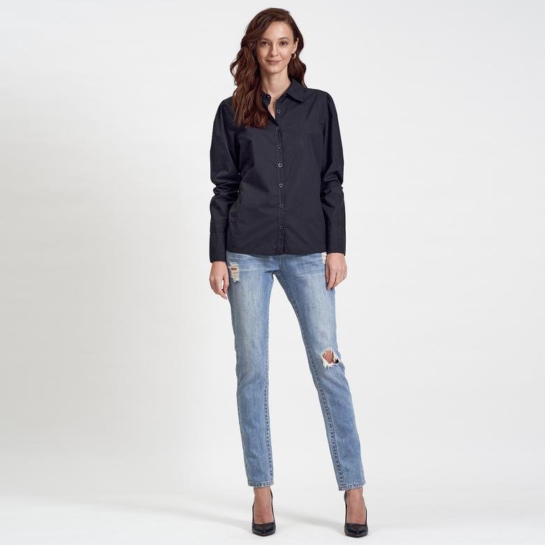 DKNY Jeans Kadın Poplin Gömlek 2300000857003