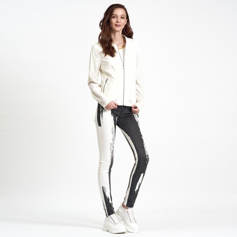 Beyaz DKNY Jeans Kadın Ceket 2300006557001