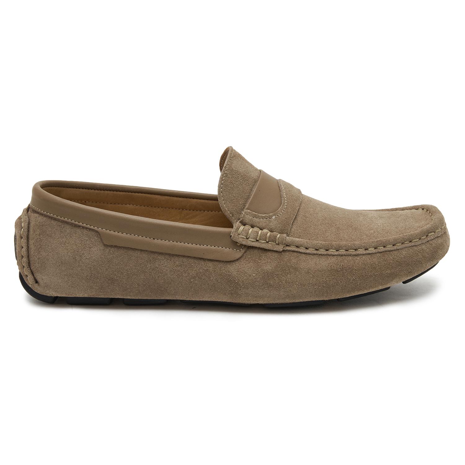 Bej Spiaggia Erkek Süet Loafer 2010047154014
