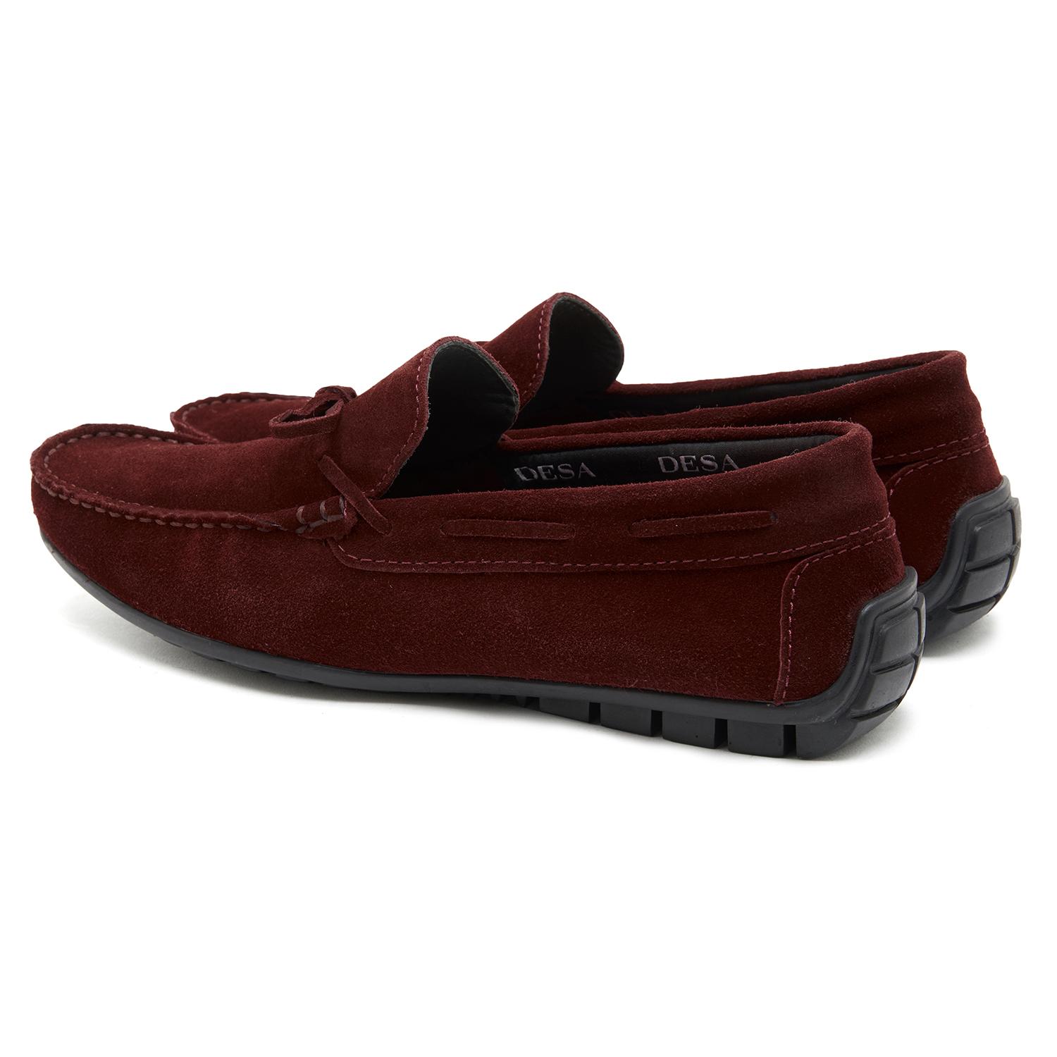 Bordo Alessandro Erkek Süet Loafer 2010047187029