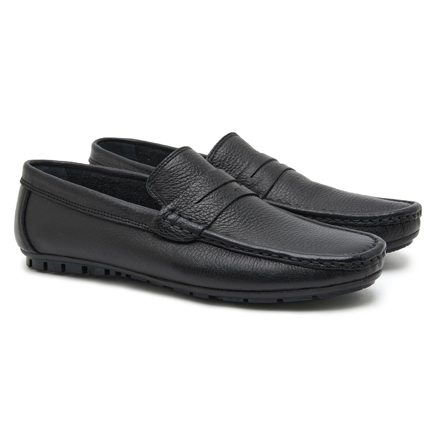 Burnell Siyah Erkek Deri Loafer 2010047282008