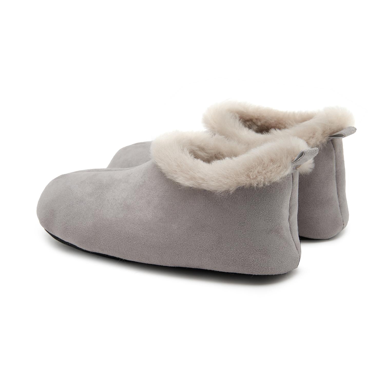 Gri Kadın Fluffy Yünlü Patik 1010032130001