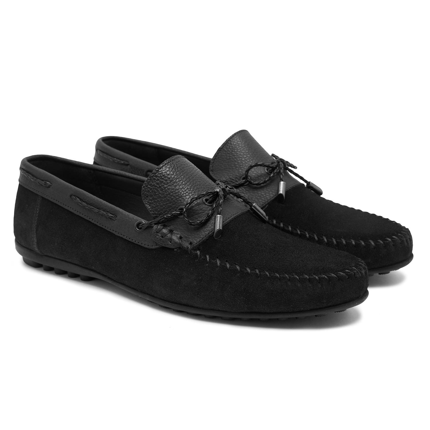 Mauro Siyah Erkek Süet Loafer 2010047667004
