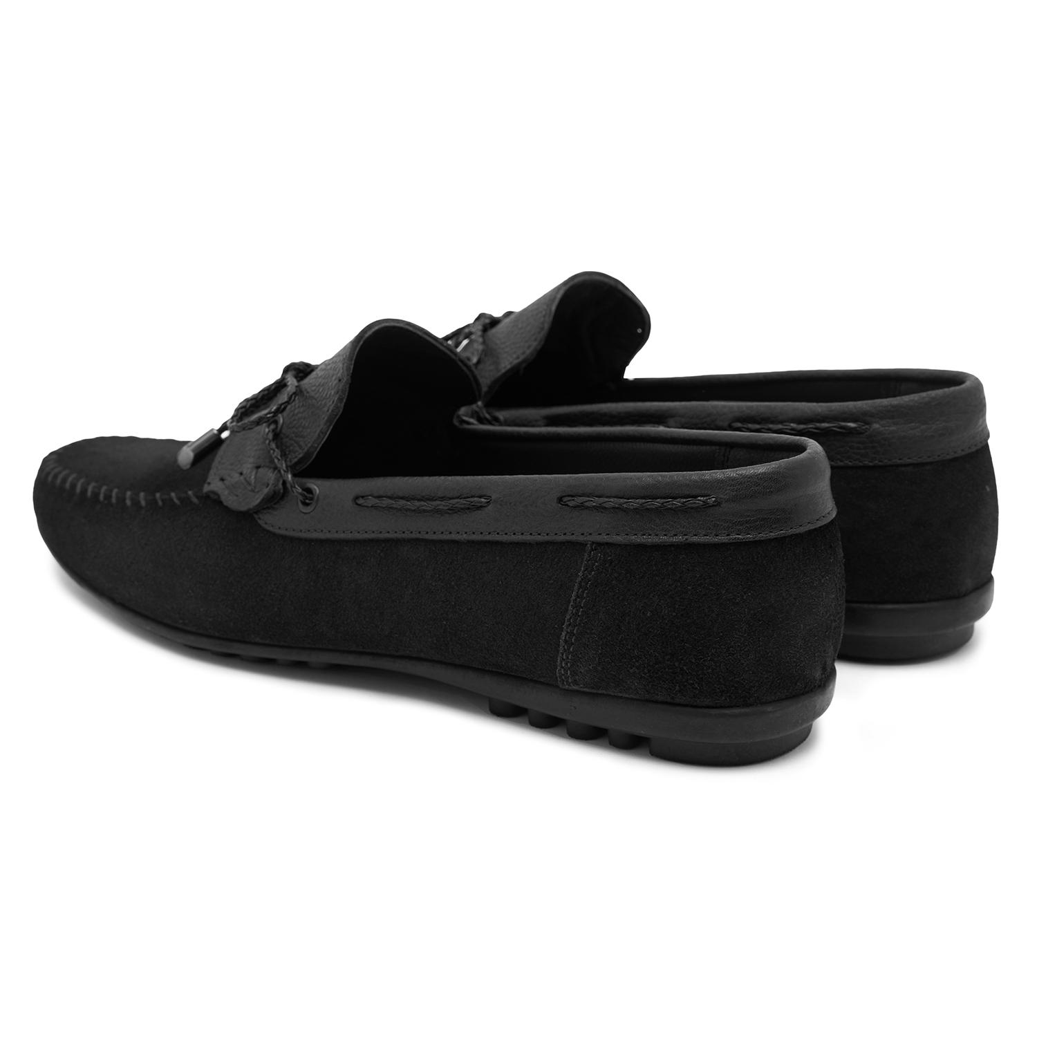 Mauro Siyah Erkek Süet Loafer 2010047667004