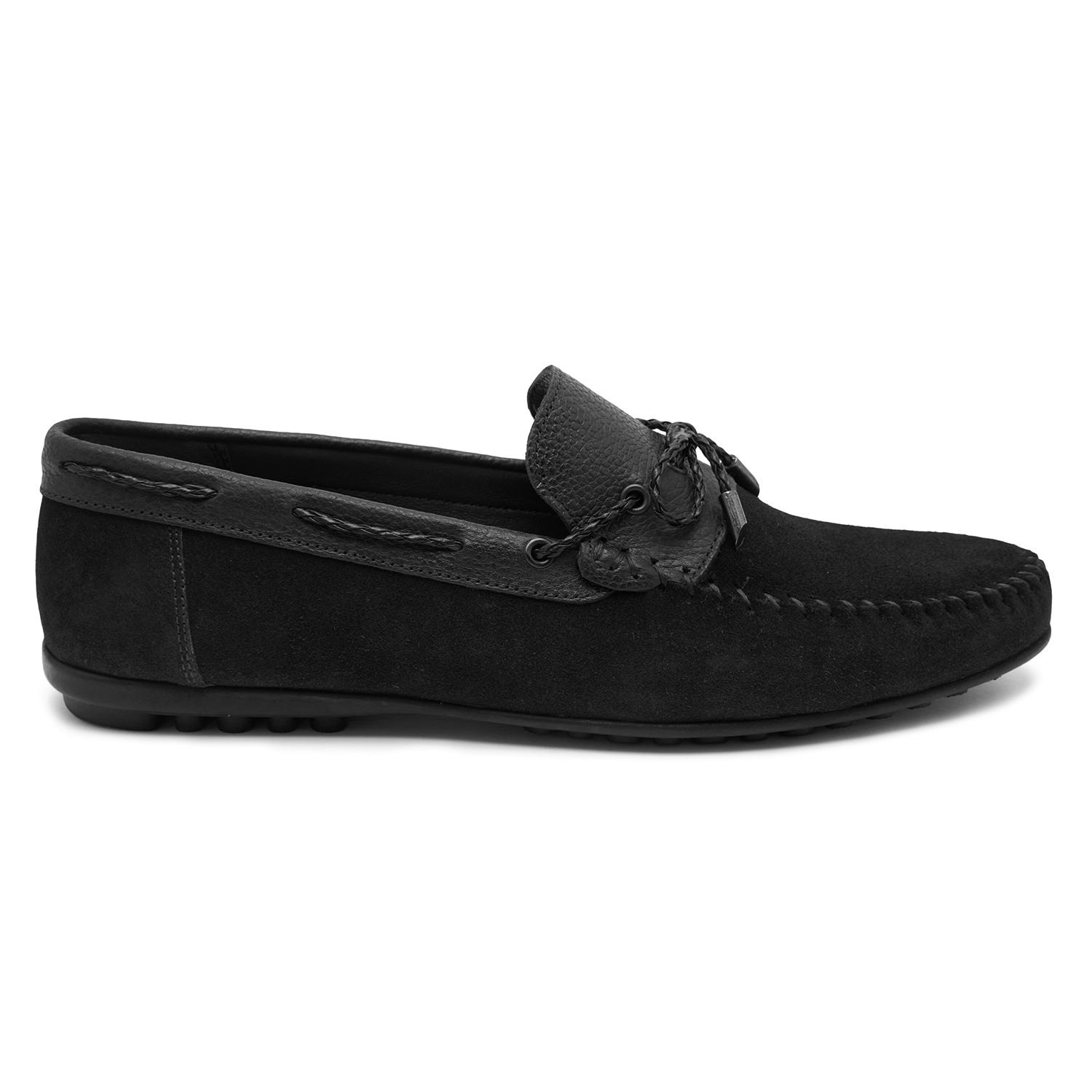 Mauro Siyah Erkek Süet Loafer 2010047667004