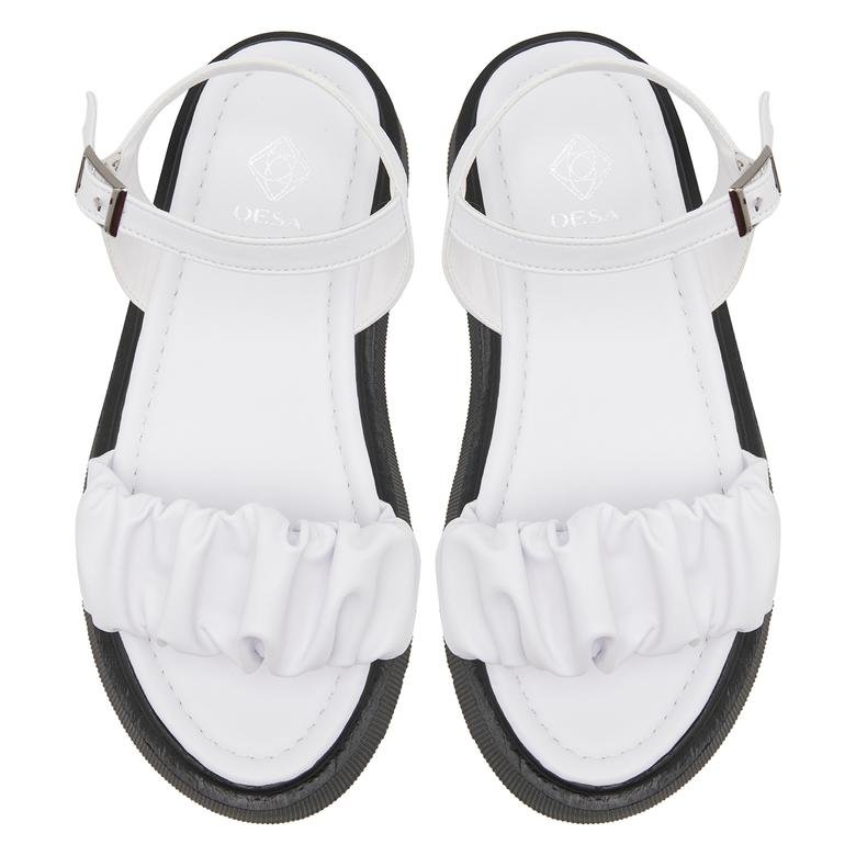 Beyaz Crocus Kadın Sandalet 2010047656008