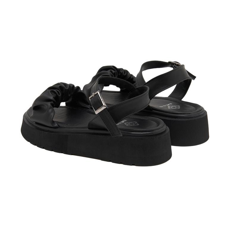 Siyah Crocus Kadın Sandalet 2010047656001