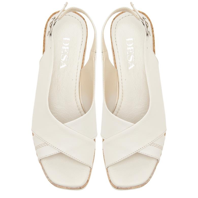 Beyaz Fleur Kadın Sandalet 2010047441003